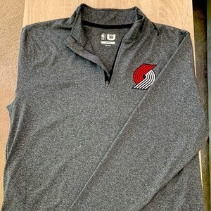 Portland Trail Blazers Polyester Long Sleeve 1/4 Zip Pullover | Women’s Large 🏀